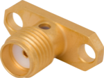 SMA Female Flange Mount Connector, 2 Hole, for .085 Cable, 2933-6001