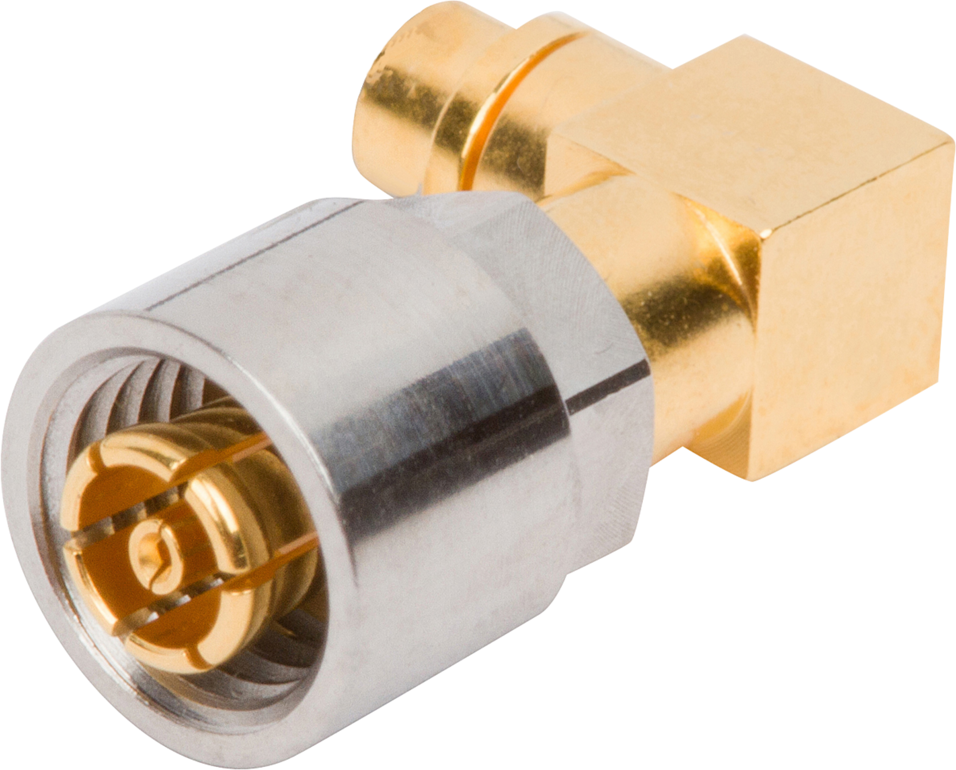 Threaded SMPM Female Connector, R/A for .047 Cable. 3222-40060