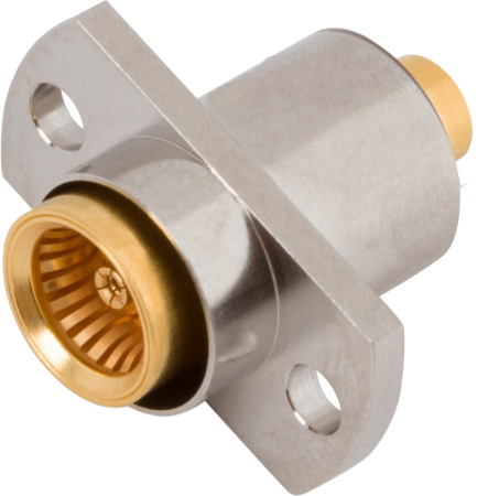 Picture of BMA Female Flange Mount Connector, 2 Hole, for .141 Cable