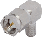 SMA Male Connector, Lockwire Holes, R/A for RG-174 Cable, M39012/56-3026