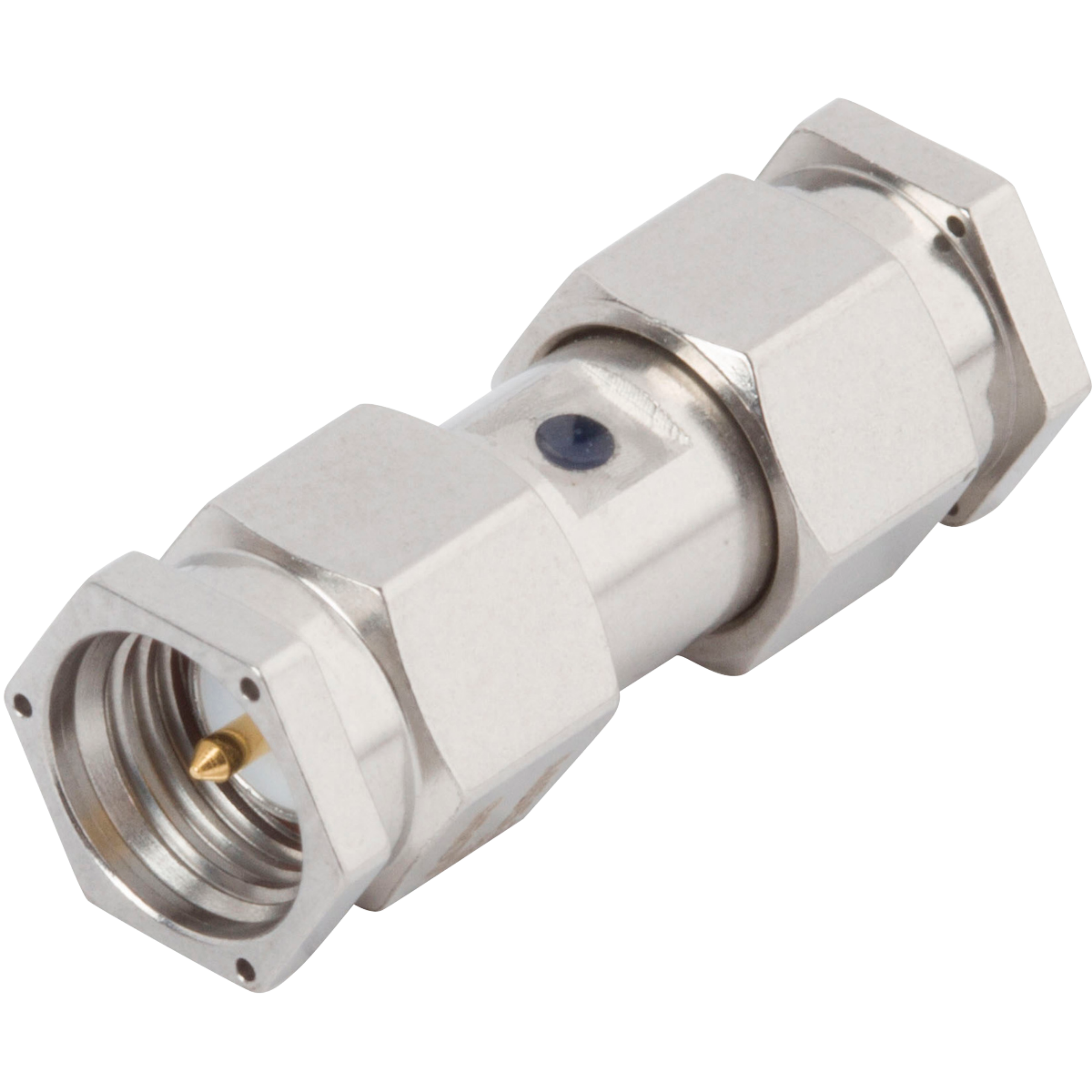 Picture of SMA Male to Male Adapter, Lockwire Holes