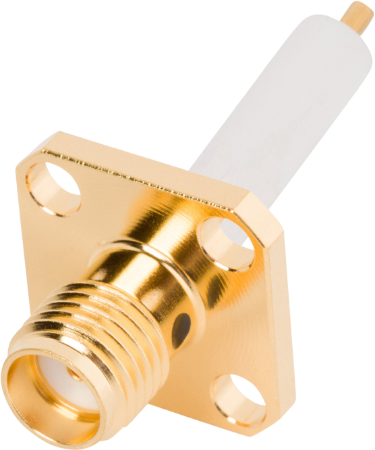 Picture of SMA Female Flange Mount Connector, 4 Hole (Candlestick)