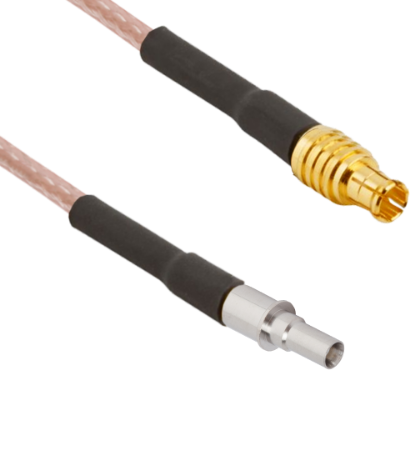 Picture of BMZ (Size 8) D38999 Pin Contact to MCX Male 12" 75 Ohm Cable Assembly for RG-179 Cable
