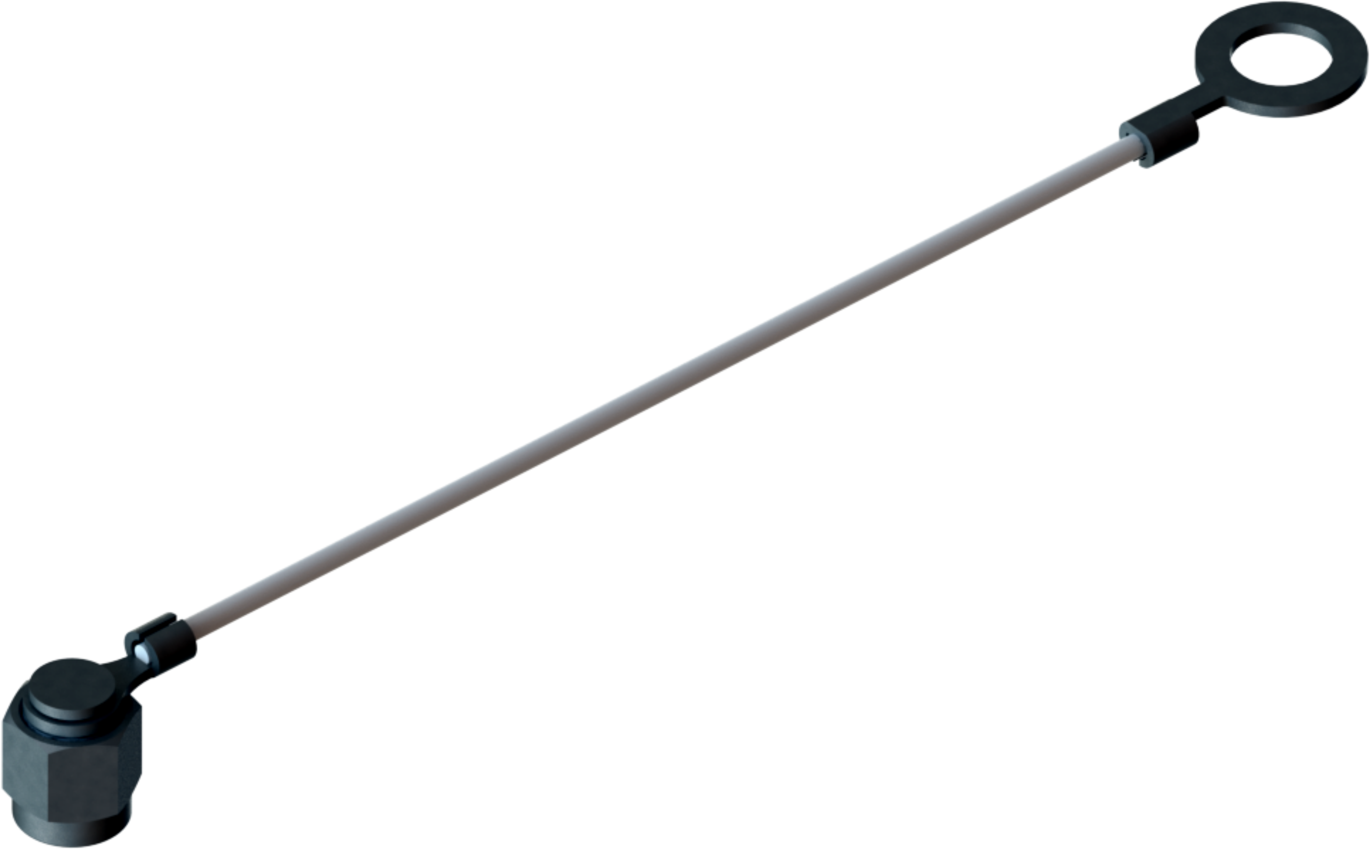 SMA Male Dust Cap, Non-Reflective, Wire Rope