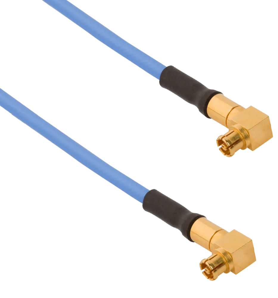 SMPM Female R/A to SMPM Female 6" R/A Cable Assembly for .047 Cable (Coaxial Cable Assemblies)