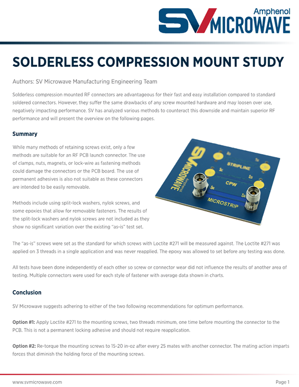 PCB Compression Compression Mount Study